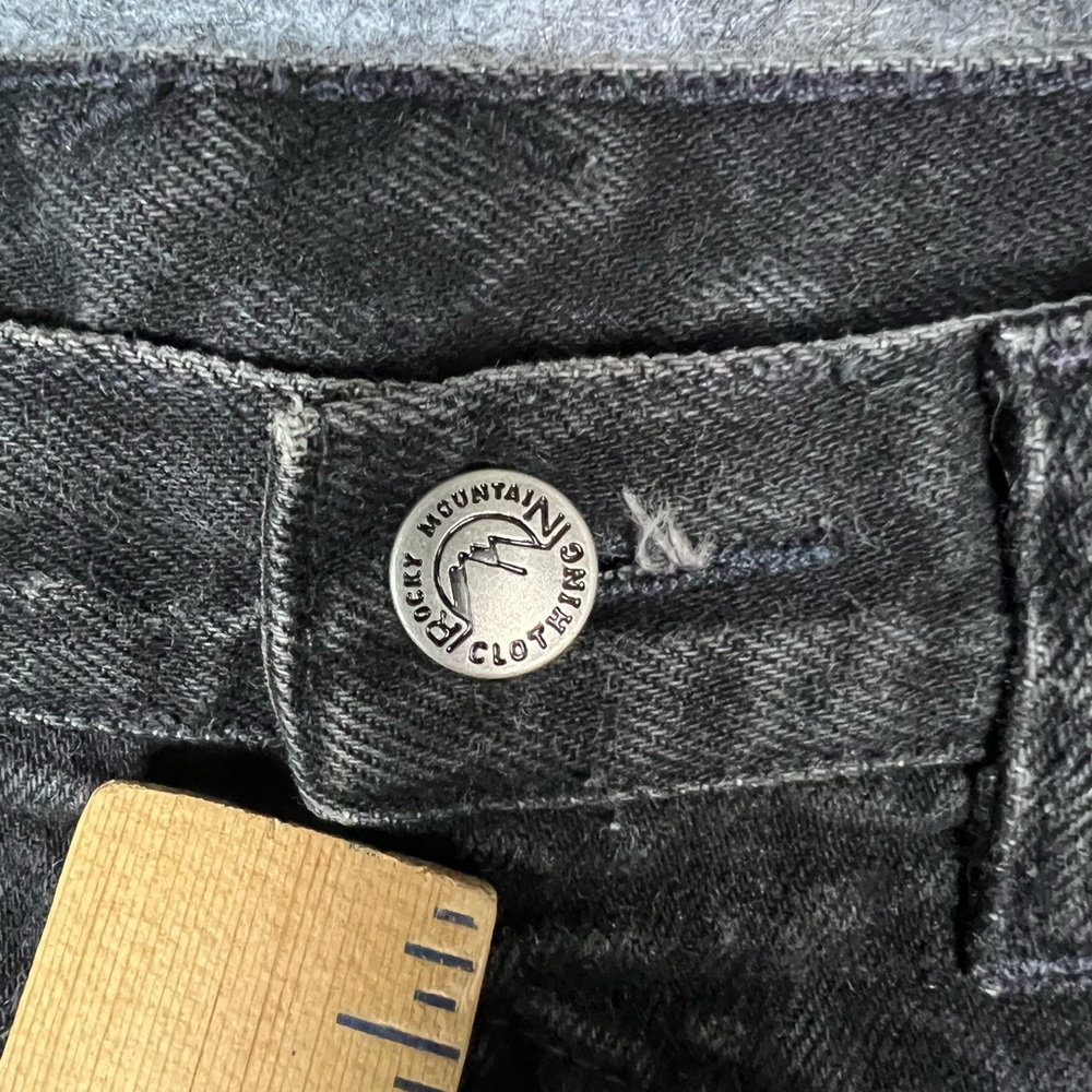 Vintage Rocky Mountain Jeans Womens 9/10x36 Black High Rise Western Denim - Picture 6 of 11